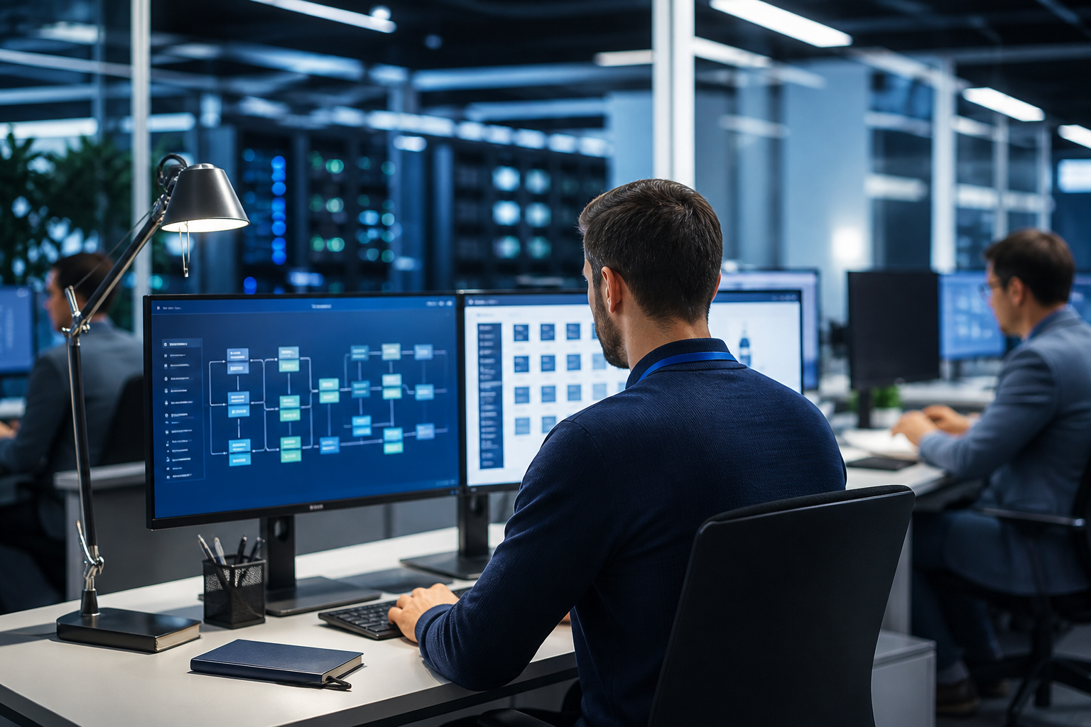 Technicien informatique documentant des exceptions de configuration sur des postes de travail en environnement industriel ou multi-sites