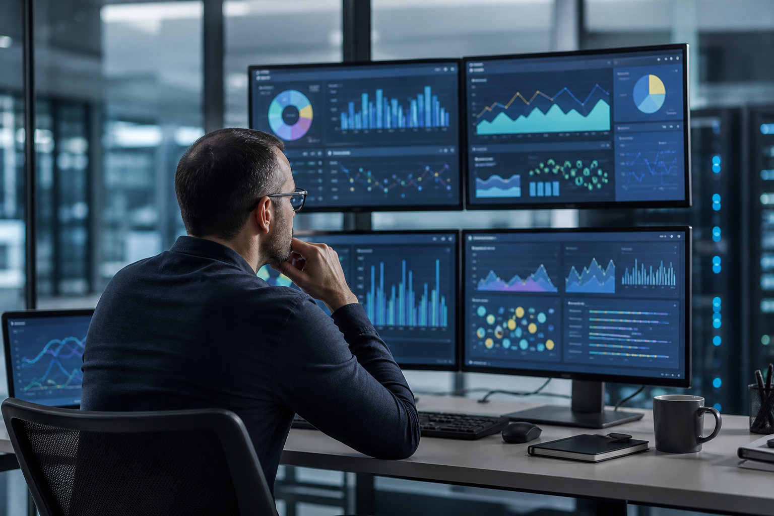 Responsable informatique évaluant le niveau de risque de services shadow IT selon impact métier, exposition et capacité de support