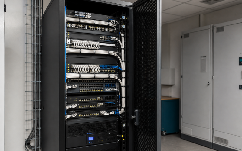 Baie informatique, switchs, onduleurs, brassage : ce qu’un local technique mal organisé finit toujours par coûter